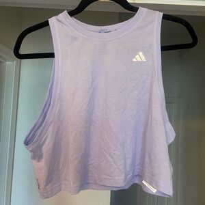 Adidas Lavender Sleeveless Crop Workout Top